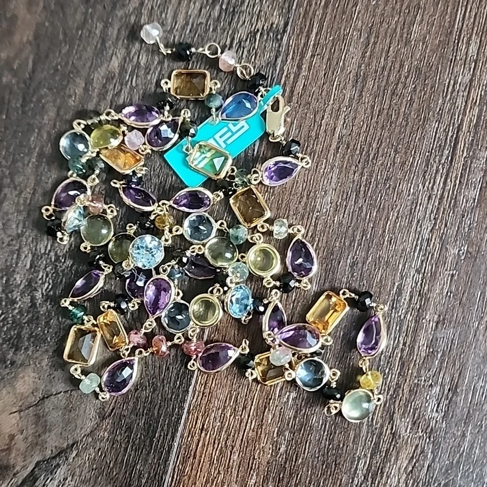 Effy 14KY Multi Gemstone necklace - Picture 2 of 4